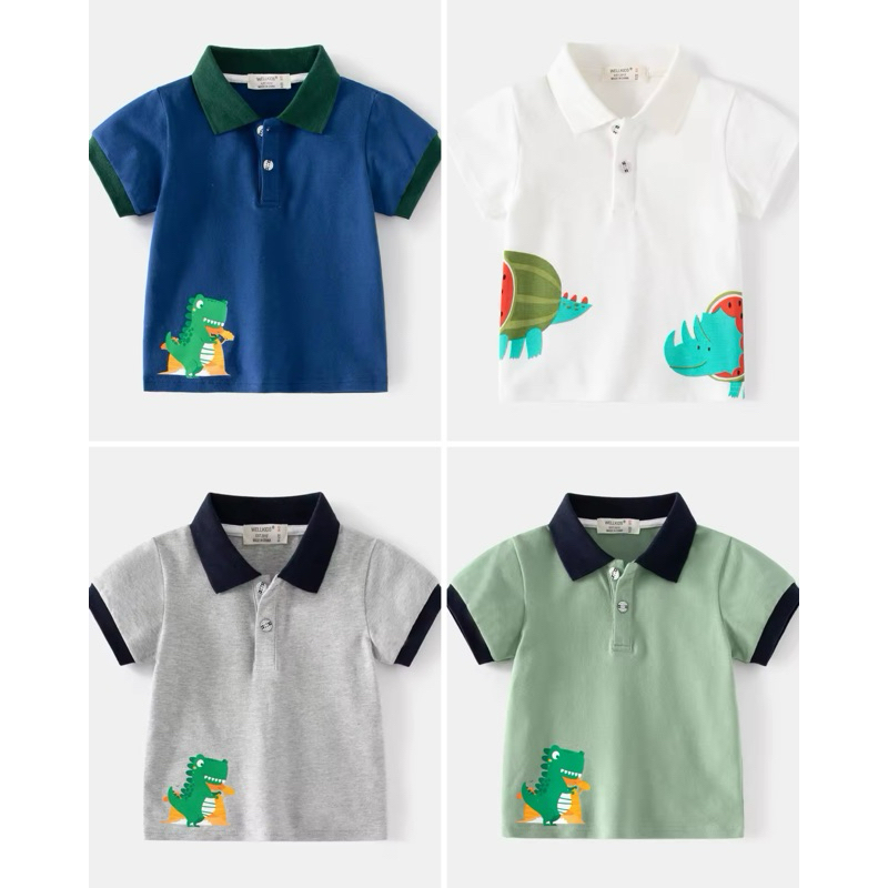Atasan Polo Anak 1-6 Tahun Kaos Kerah Anak Laki-laki Trendy