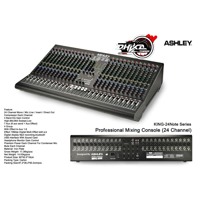 MIXER ASHLEY KING NOTE 24 CHANNEL NEW 2025 / MIXER KINGNOTE 24 Channel BARU 2025 / Mixer Ashley 24 C