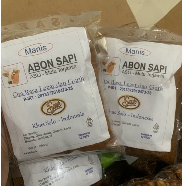 

Abon Sapi Asli Sae Solo 250 gr gram 250gr Manis / Pedas Oleh Oleh Khas