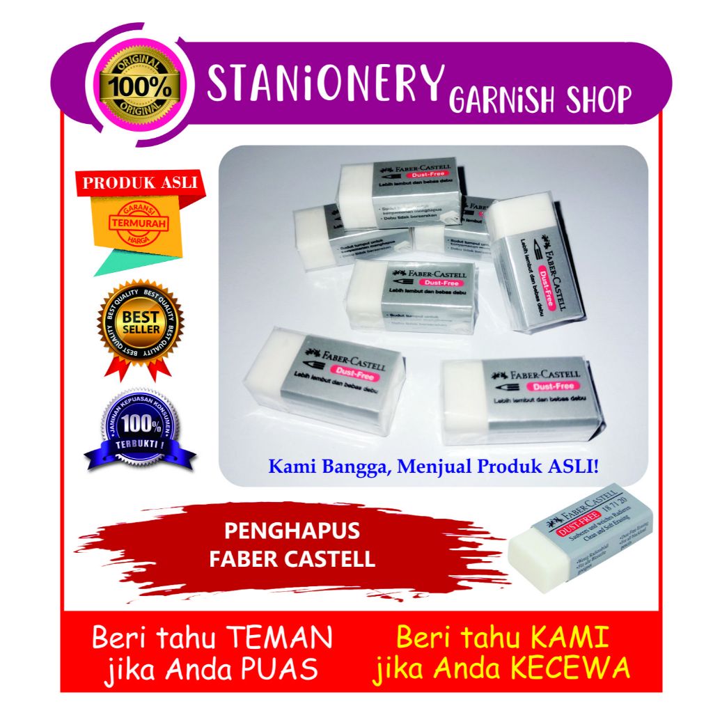 

Stanionery Penghapus Faber Castell ASLI Warna Putih