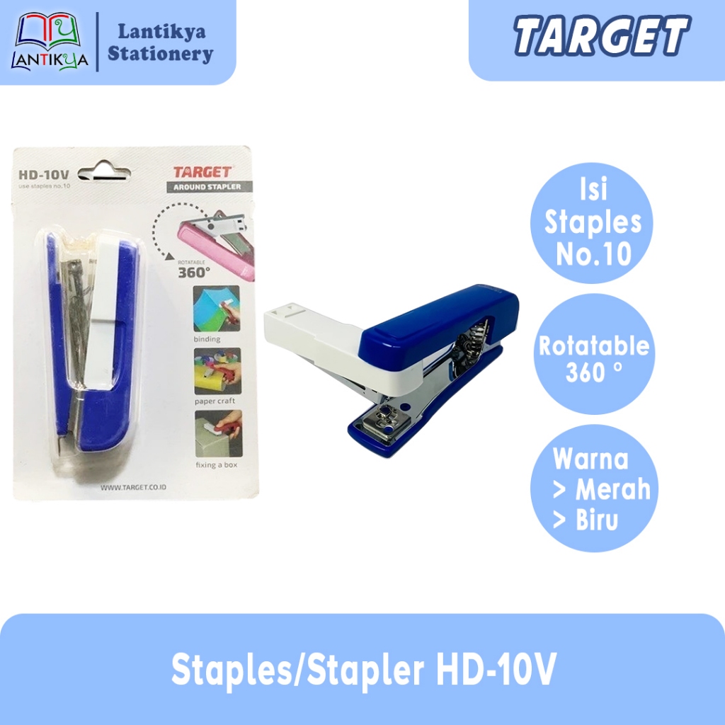 

STAPLER BUKU TARGET Around Stapler 360 Rotating Head HD-10V