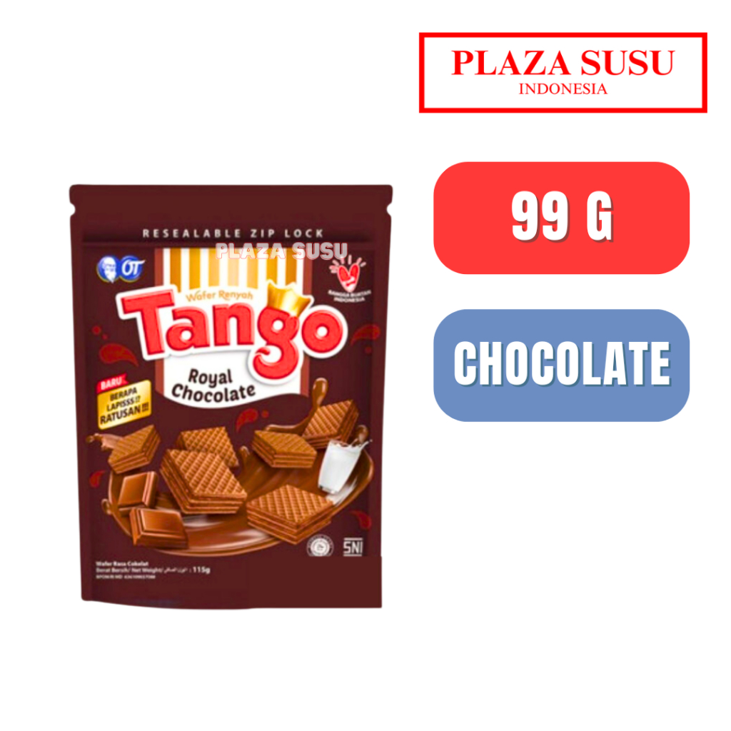 

WAFER TANGO BISCUIT CAMILAN WAFER STICK JAJAN COKLAT RASA STROBERI VANILA DELIGHT 99G POUCH