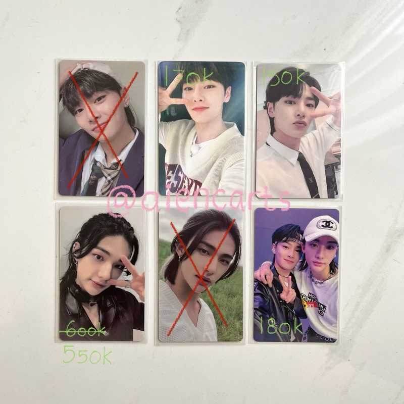 pc photocard jeongin ayen i.n hyunjin hj skz stray kids luckydraw ld scars unit withdrama pob wolfga