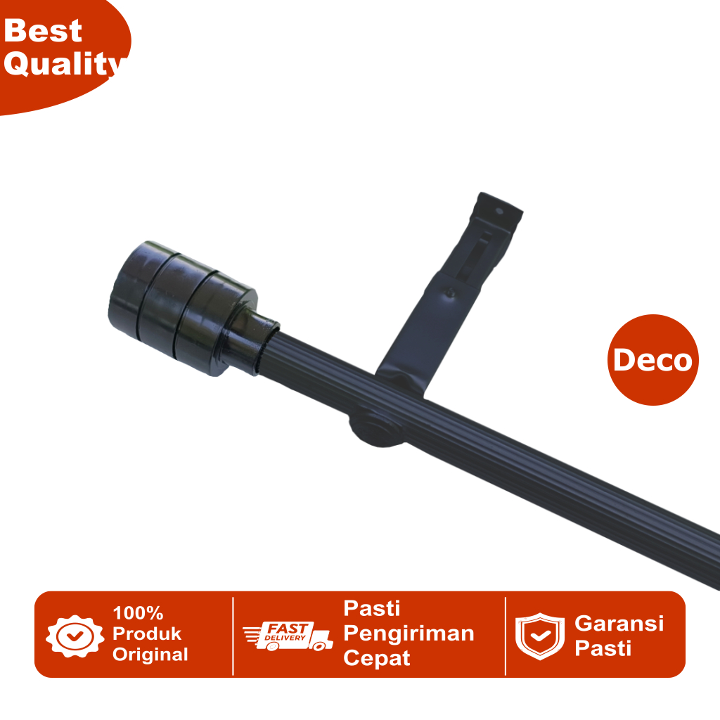 Decomart - Tiang Gorden Batang Horden Jendela Minimalis Full Set Bonus Buble Warp Varian Warna