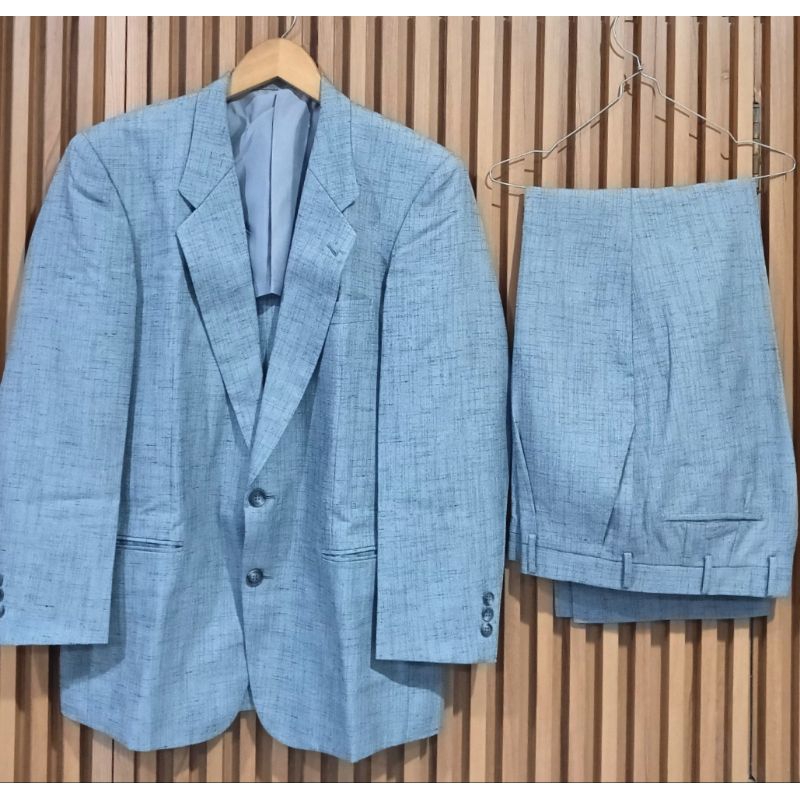 Setelan Jas Pria,  Abu Motif Jil Suits