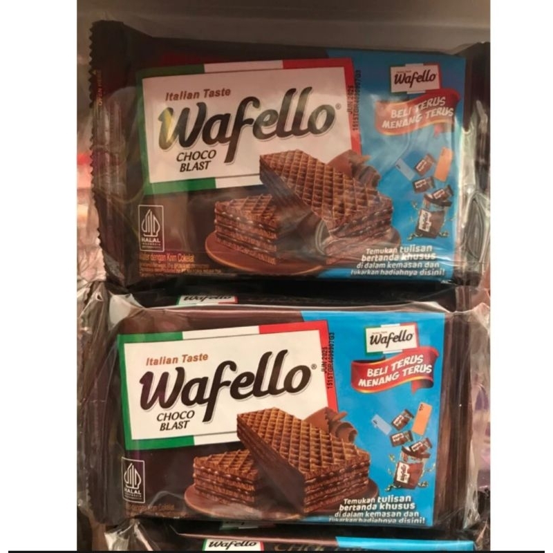 

Wafer Wafello Cokelat Kemasan Besar isi 10 Pcs