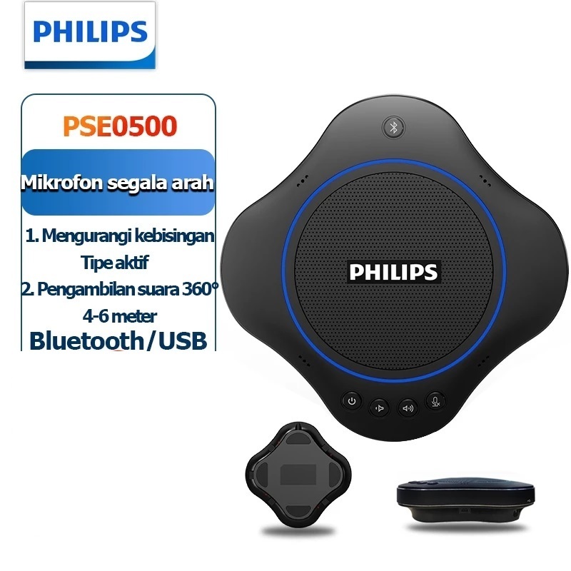 Desktop Speakerphone 10 Watts Super Microphone Philips 2 In 1 Mikrofon Kondenser Kabel Usb & Bluetoo