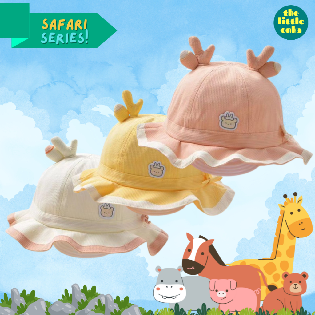 Topi Safari Anak - Topi Safari Bayi - Topi Bucket Safari - Topi Piknik - Topi Liburan