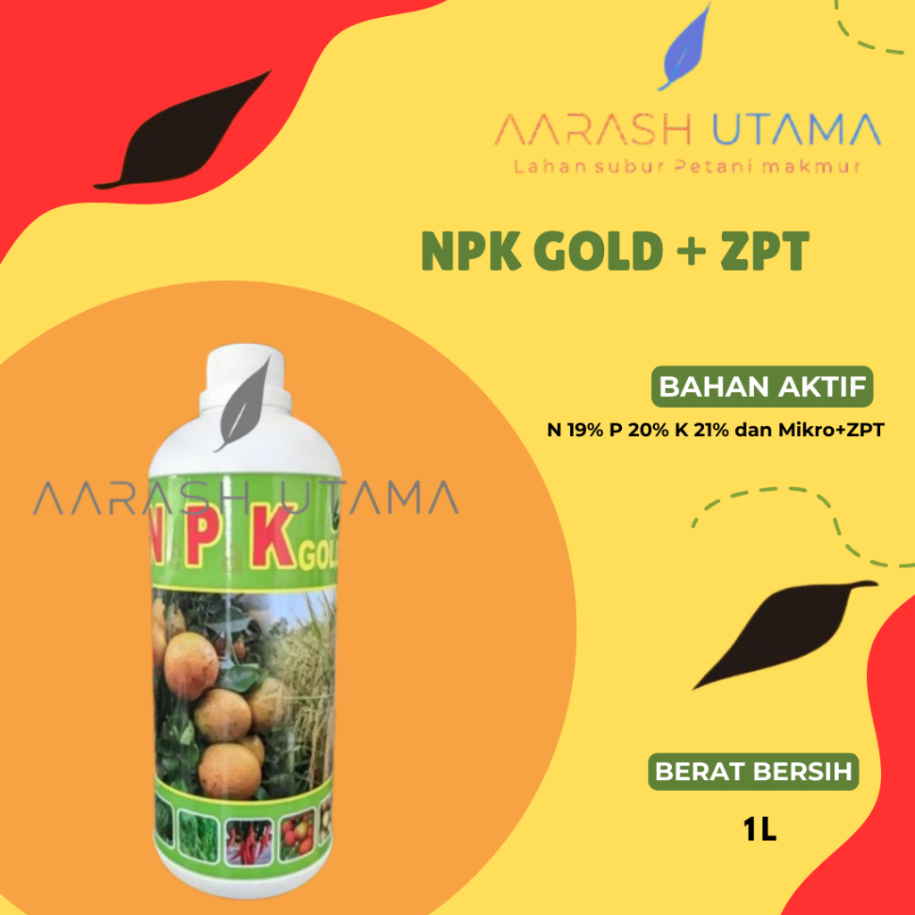 NPK GOLD + ZPT PUPUK PELENGKAP CAIR 1 LT