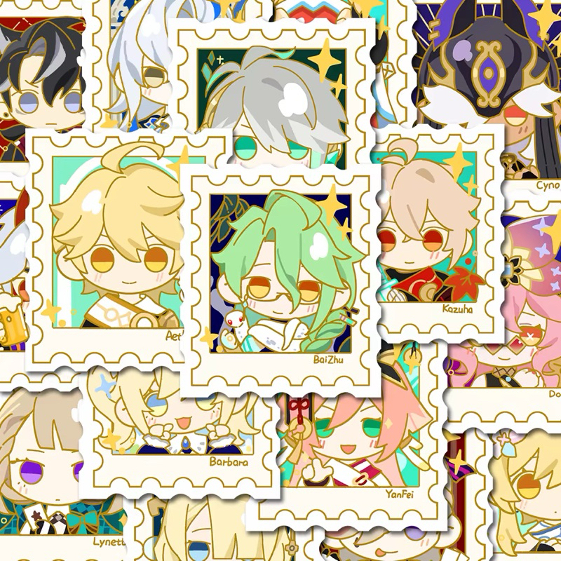 STICKER SET GENSHIN IMPACT CHIBI STAMP