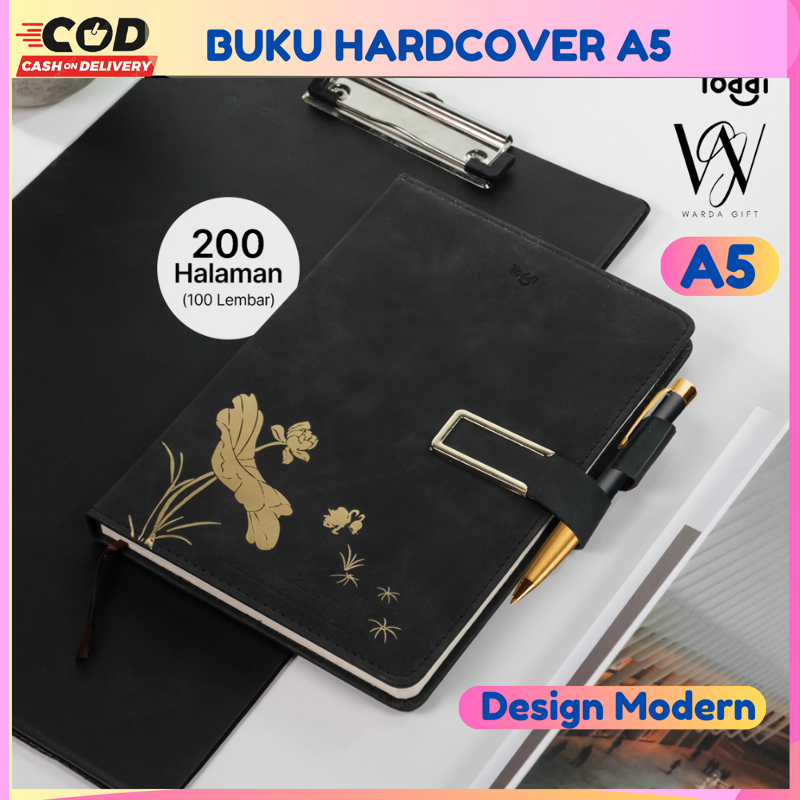 

Gift Buku Notebook Premium Notepad Agenda Catatan Kerja Meeting Planner Binder Cover Kulit A5 Bunga