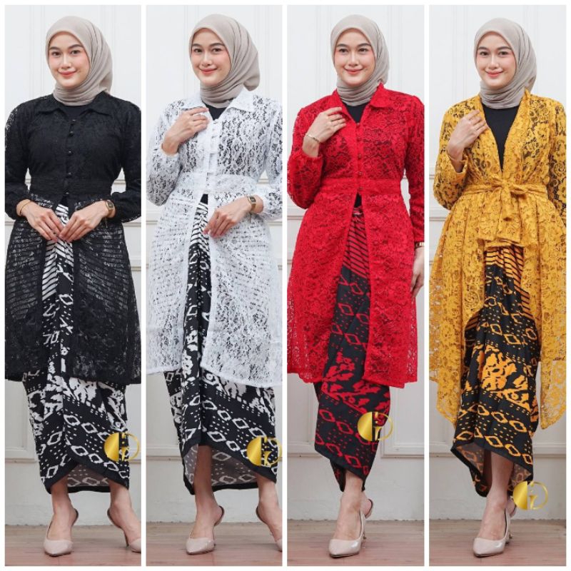 setelan rok lilit outer brokat baju wisuda baju perpisahan