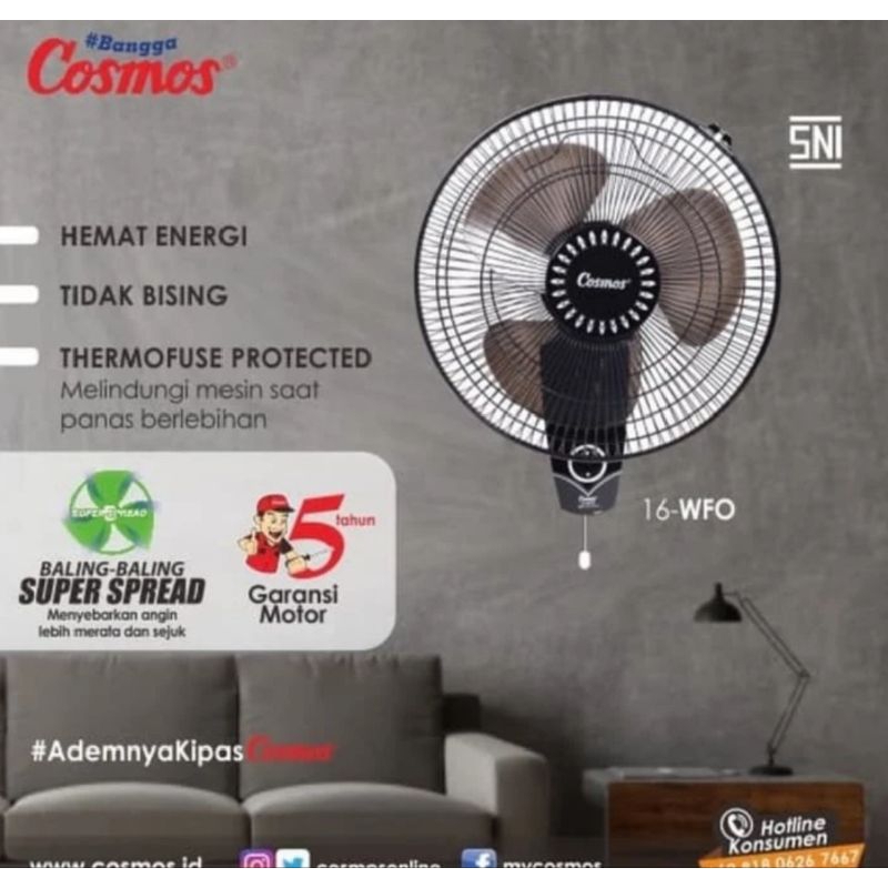 Kipas Angin Cosmos 16-WFO 16inch / Kipas angin dinding cosmos 16 wfo 16"