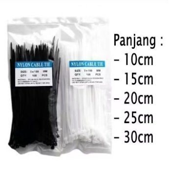 

Tali Kabel Tis 10cm isi 100 pcs Nylon Packing Shopeefood High Quality Cable 10 cm 100pcs Ties