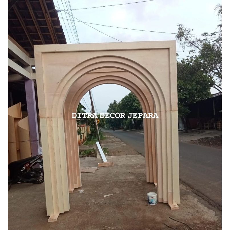 Pintu masuk pelaminan / Pintu masuk wedding / Pintu masuk Dekorasi / Pergola pintu masuk / Pintu mas