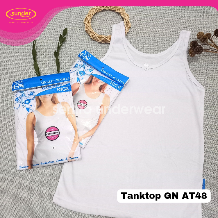 Singlet Golden Nick Wanita AT48 Kaos Dalam Wanita Warna Putih M L XL XXL Kaos Daleman