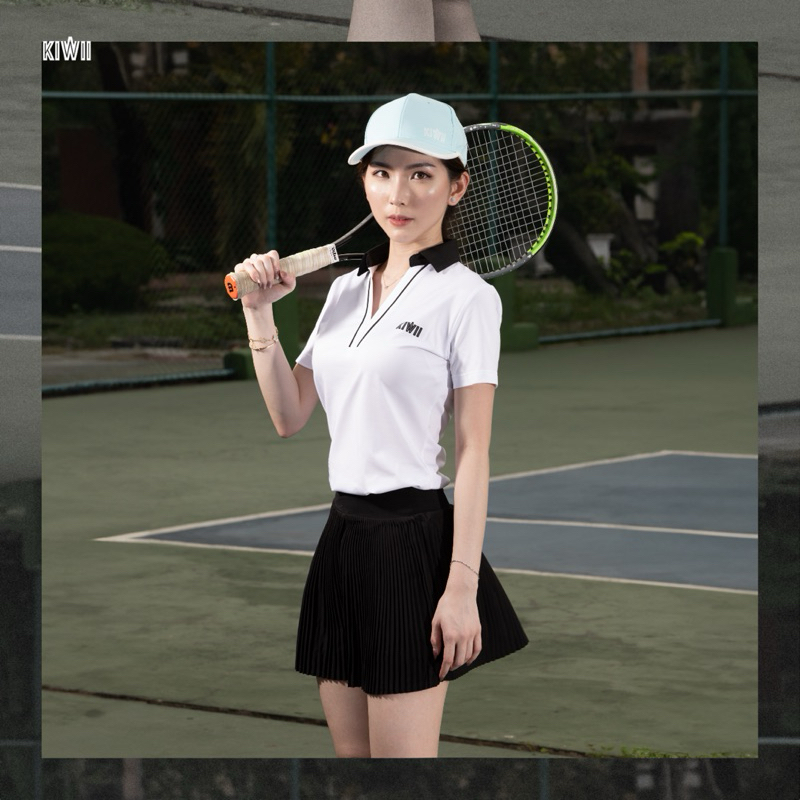 KIWII Grounded Top - Golf Tennis Padel Two Tone Polo Active Wear Baju Sport Dry Fit Olahraga Fashion