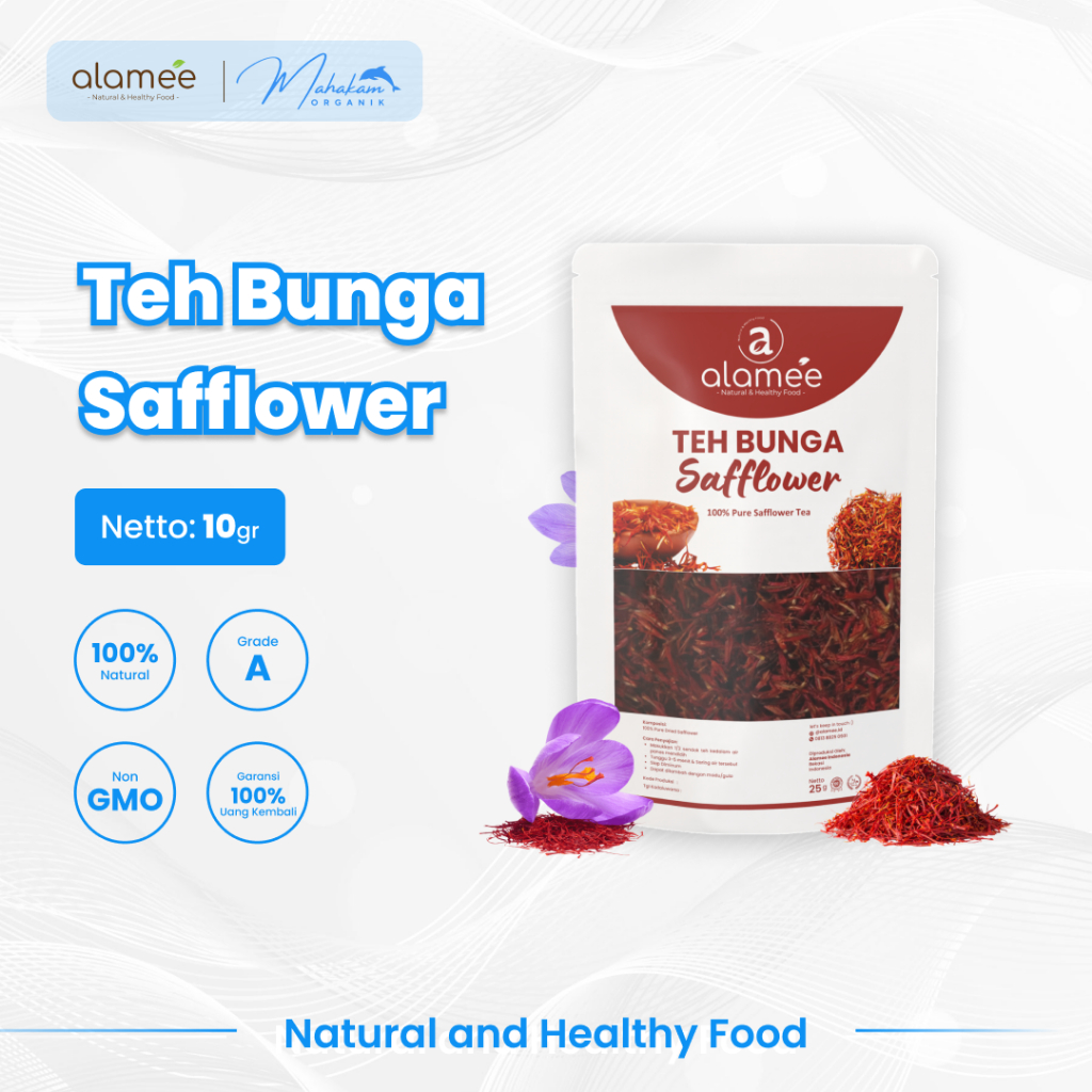 

ALAMEE Safflower Dried Tea Teh Bunga Flower Organik Kering Herbal Alami 10gr