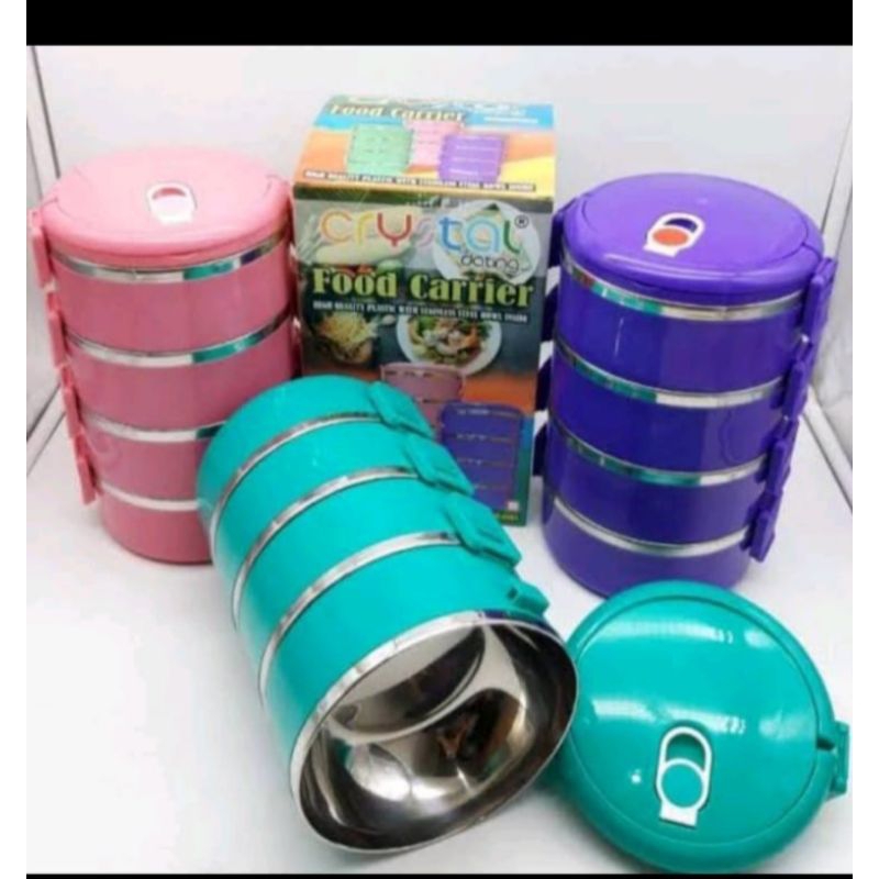 Rantang stenlisee polos 4 susun Lunch Box, & 3 susun lunch Box..