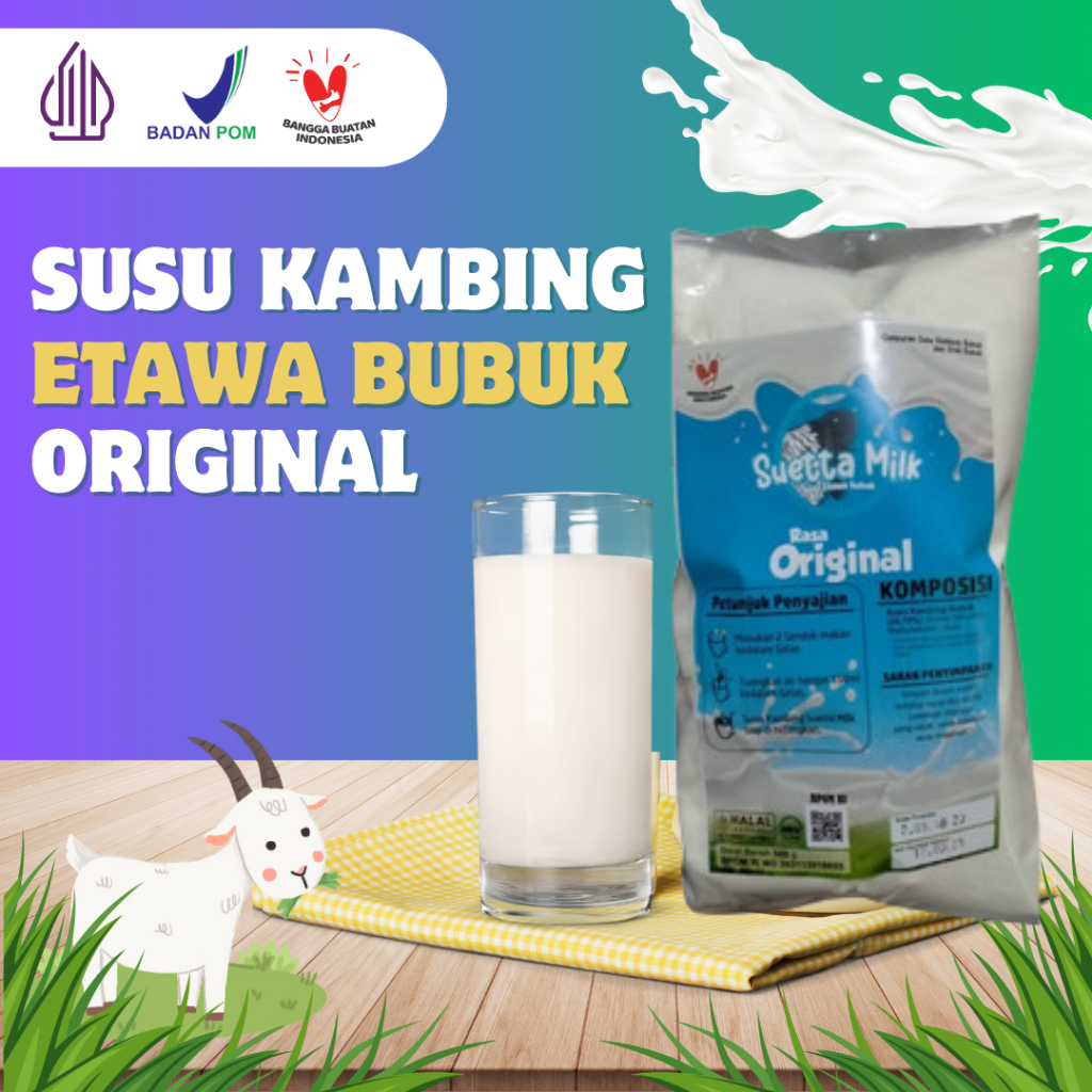 

500gr Susu Kambing Etawa Bubuk Rasa Original Rendah Gula