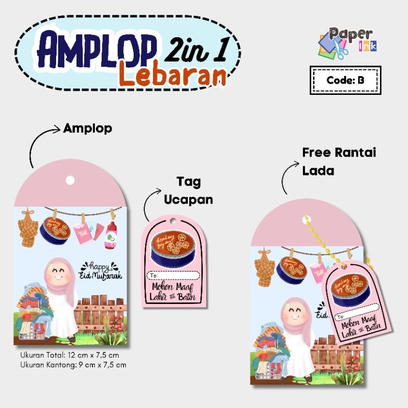

Amplop Lebaran 2 in 1 (harga utk 1 pcs amplop)