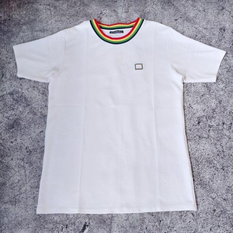 T SHIRT ACNE STUDIOS RAINBOW COLLAR "WHITE BONE" [ Original ]