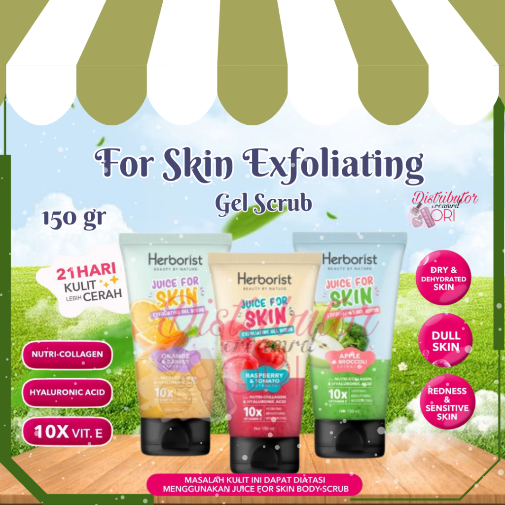 Herborist Juice For Skin Exfoliating Gel Scrub - 150ml