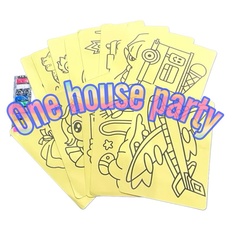 Kertas mewarnai per pcs melukis pasir ukuran besar mainan mewarnai pasir pasiran edukasi anak kertas