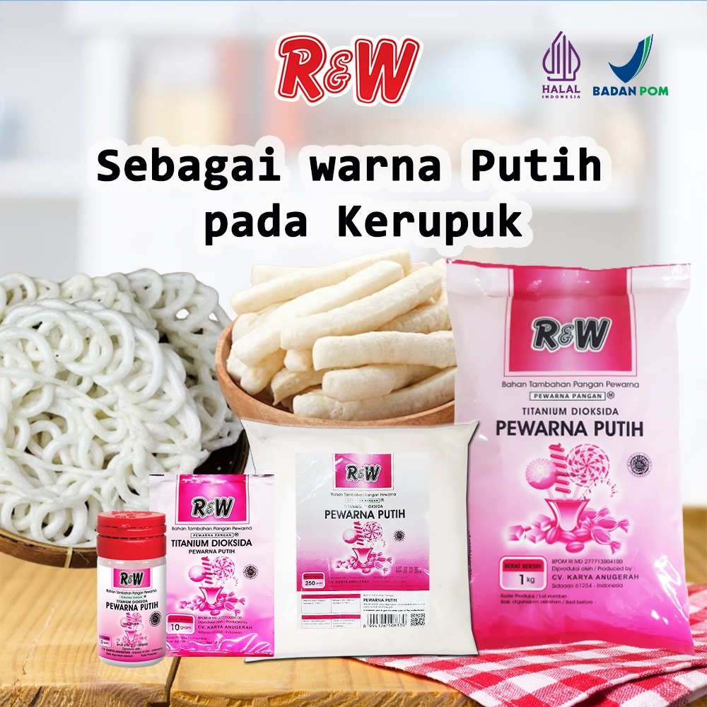 

R&W/Rajawali/Pewarna Putih, Pemutih, Titanium Dioksida 1 Kg