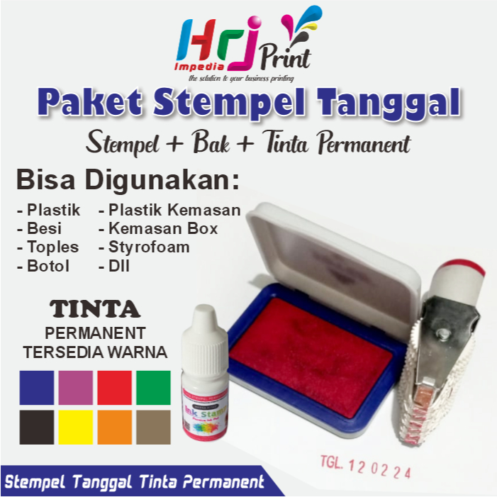

Stempel Tgl. Tinta Permanen | Stempel tanggal bulan tahun | Stempel plastik tinta permanent