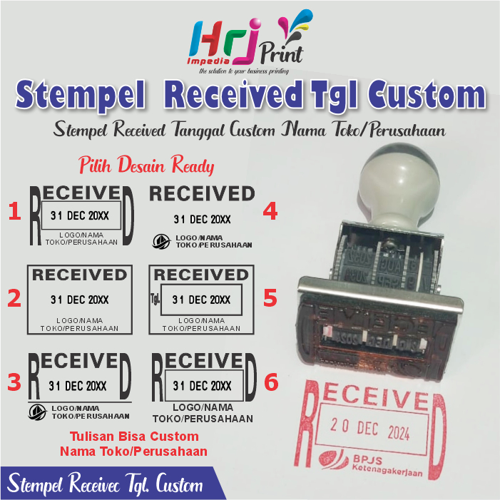 

Stempel Received Dengan Tanggal Tulisan Custom | Stempel Received Custom Nama Toko Nama Perusahaan