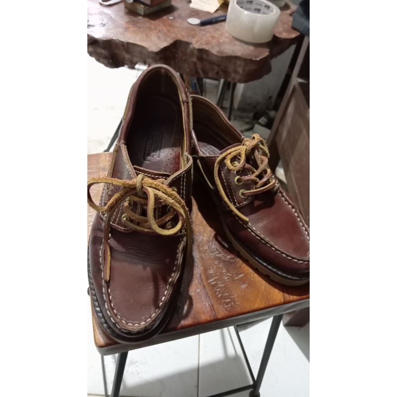 sepatu boot classic low camel active kulit asli original insole 23.5cm second branded