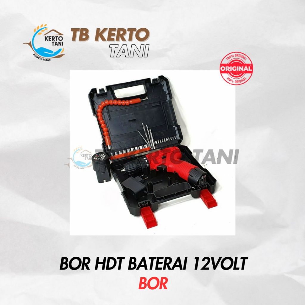 HDT Bor Baterai 12Volt Ekonomis CDD405 10mm Cordless Drill CDD 405