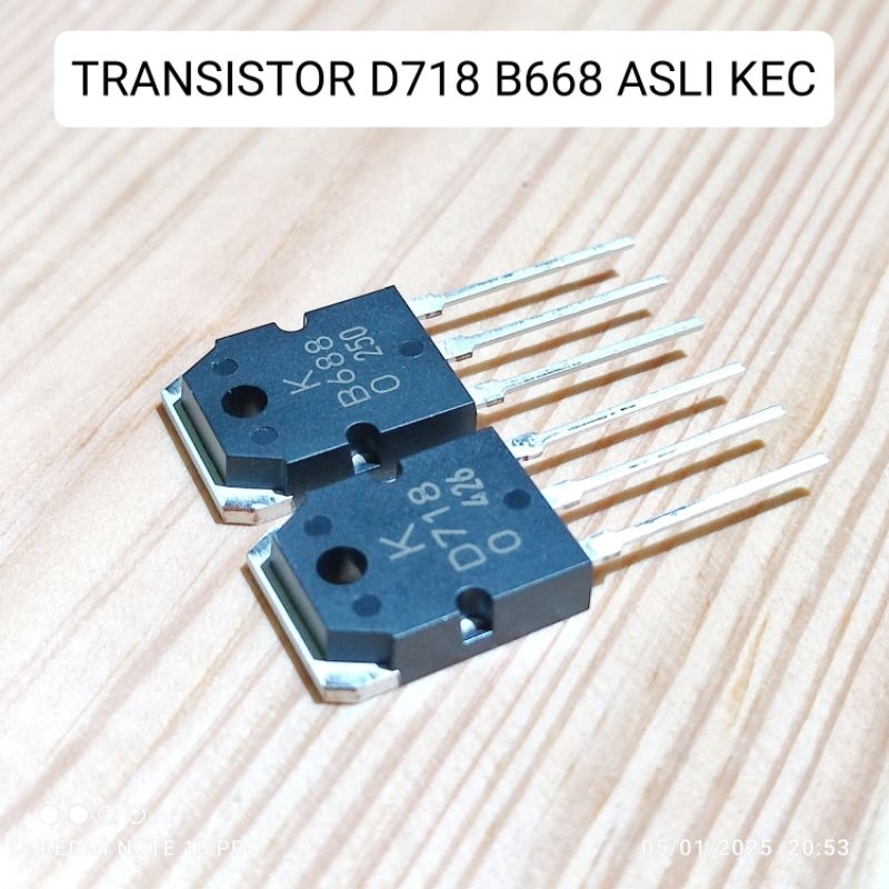 ( 1 SET ) TRANSISTOR D718 D 718 NPN B688 B 688 PNP ASLI KEC