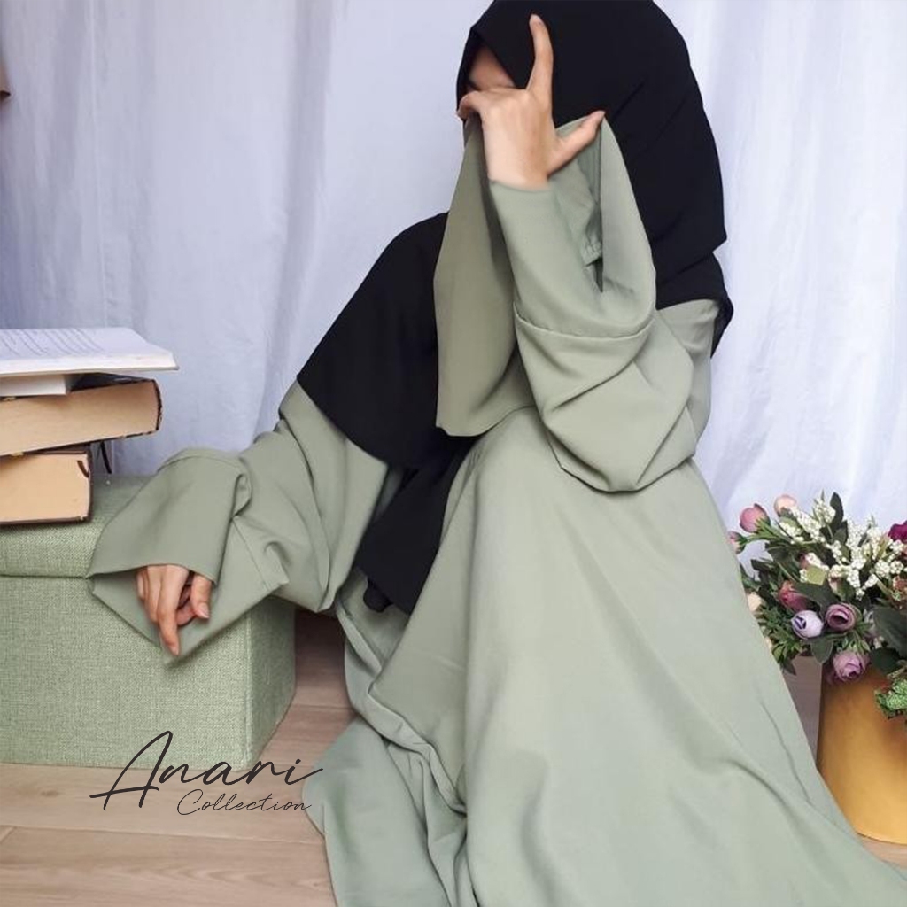BEST SELLER (BISA COD) GAMIS ABAYA POLOS WANITA TURKI UMROH KEKINIAN / DRESS GAMIS MUSLIM SANTRI