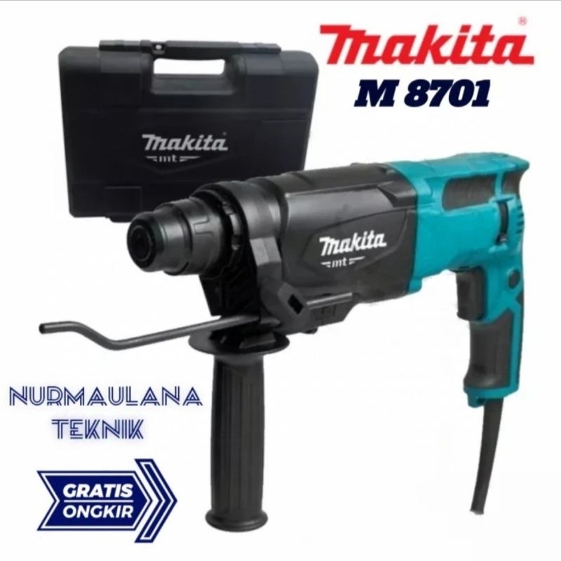 Bor Beton Makita M 8701 Rotary Hammer 3 Fungsi Original