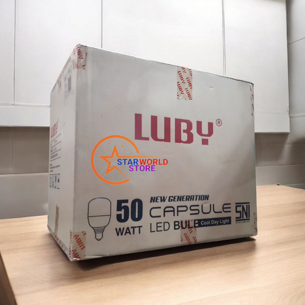 Paket 1 Koli LUBY Capsule Lampu Bohlam LED 50 Watt / 1 Dus Isi 24 Pcs Luby Capsule 50 Watt
