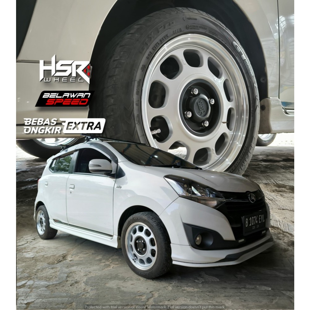 Velg Mobil murah Agya Ayla Ring 15 HSR KLG Silver
