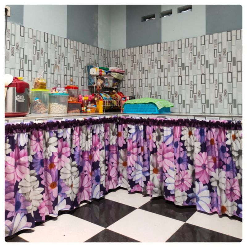 gorden kolong tirai kolong meja dapur