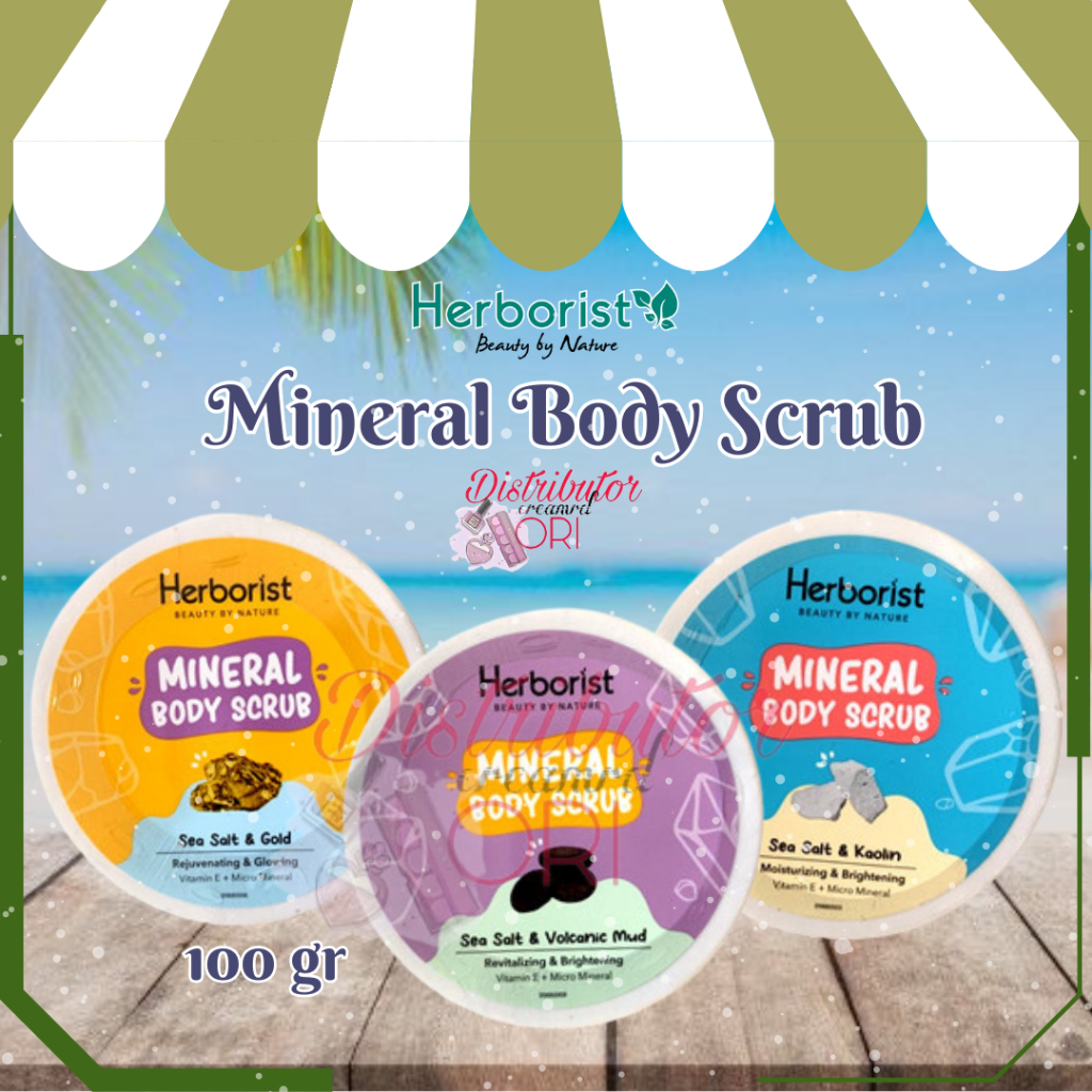 HERBORIST MINERAL BODY SCRUB SEA SALT & KAOLIN 100GR | BPOM