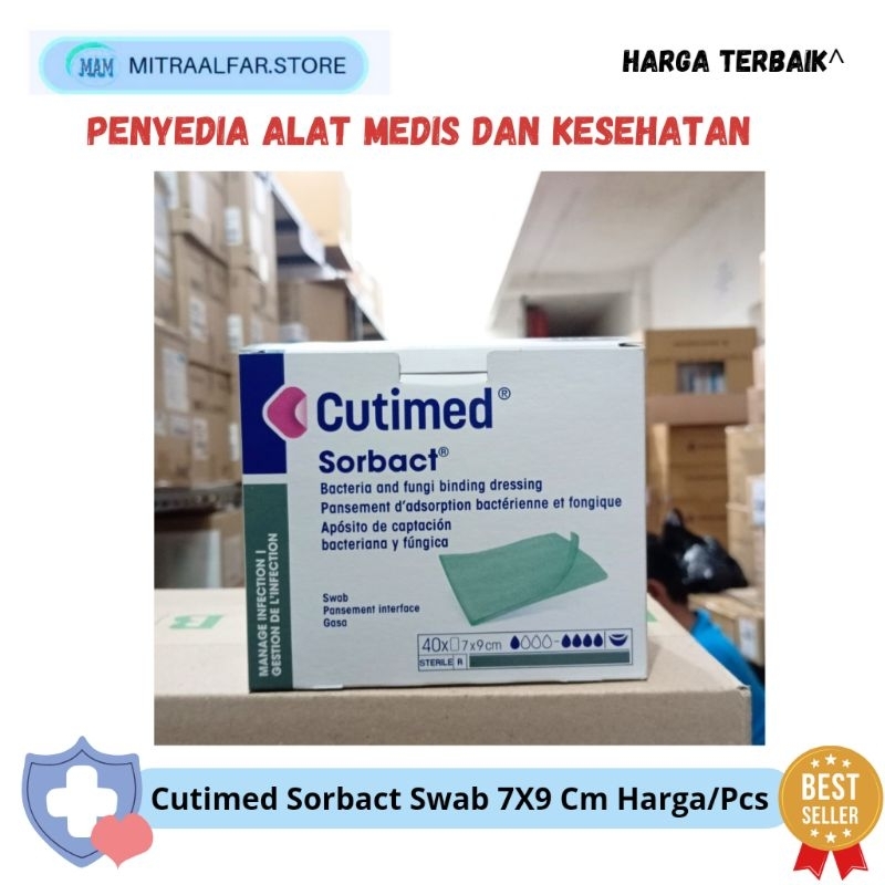 Cutimed Sorbact Swab 7X9cm 10x10cm PerPcs