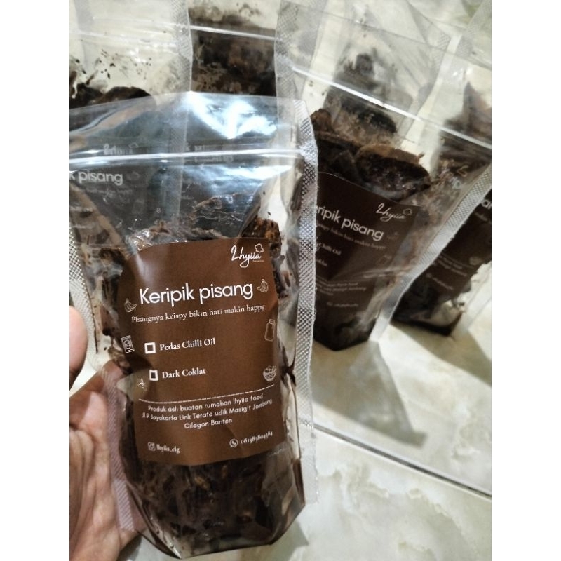 

kripik pisang Krispy dark coklat
