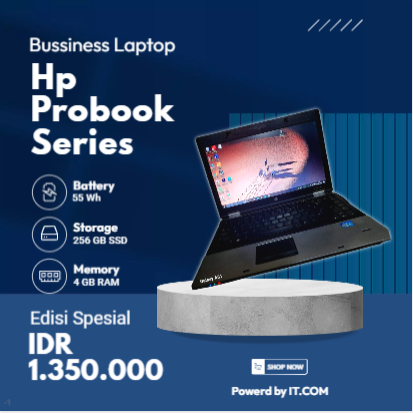 Laptop Second Hp Probook 6440b 14" Intel Core I3 Ram 4gb Ssd128gb