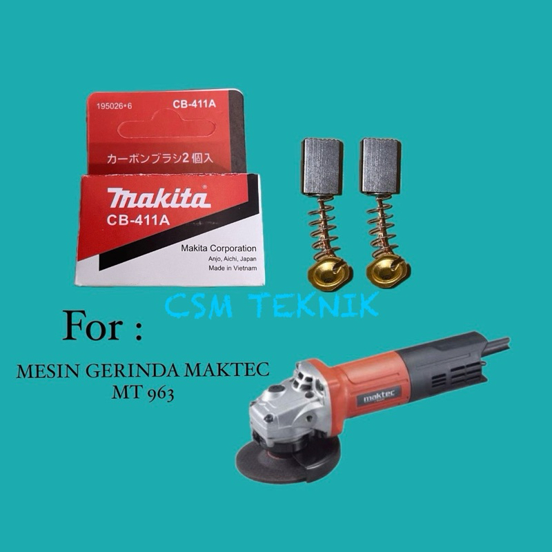 CARBON BRUSH ARANG GERINDA MAKTEC MT963 ORIGINAL ARENG MESIN GERINDA TANGAN MAKTEC MT963