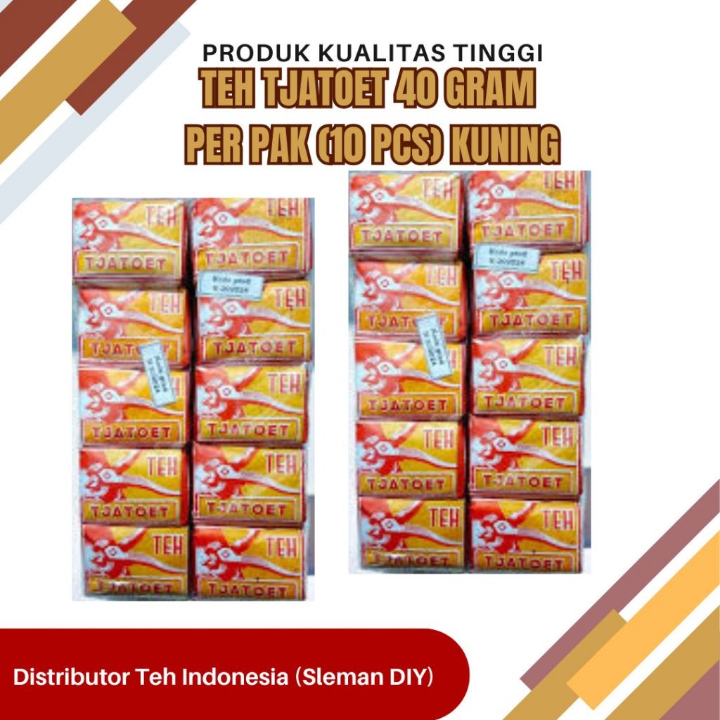 

Teh TjaToet Kuning per Pak (10 bungkus @40 gram)