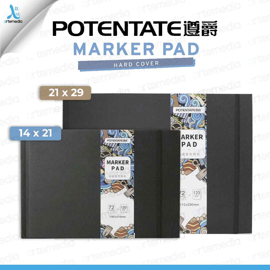 

Potentate Marker Paper Pad Hard Cover Sketchbook Buku Sketsa