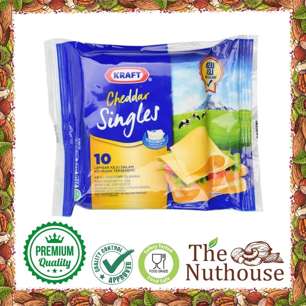 

KRAFT Cheese / Keju Cheddar Singles 10's / 10 Lembar 150gr