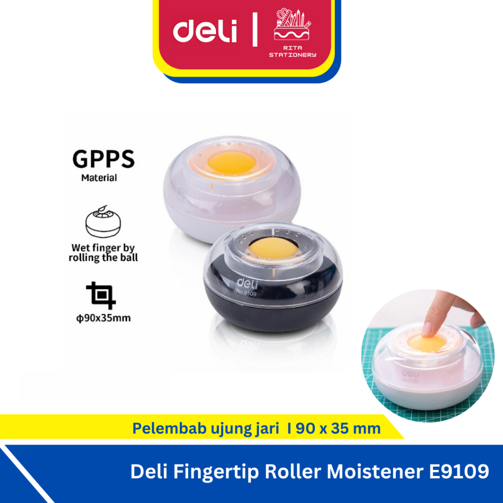 

Deli Pelembab Ujung Jari / Fingertip Roller Moistener- E9109