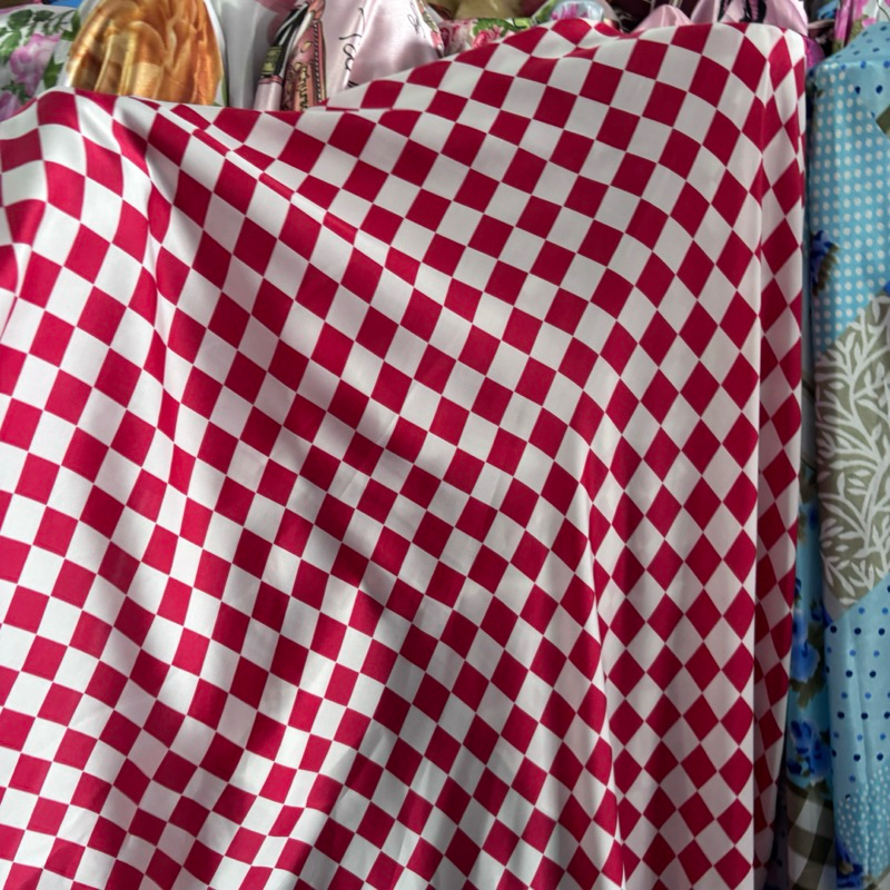 kain baby silk motif premium - kain silk motif catur- kain motif catur - kain motif kotak - kain bah