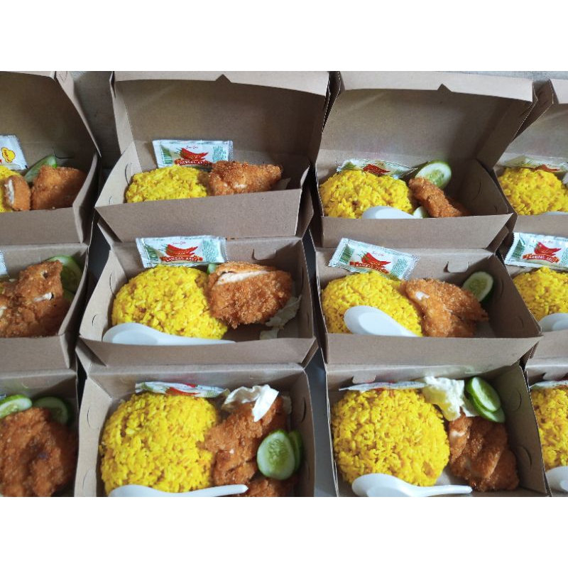 

Nasi kuning chicken katsu